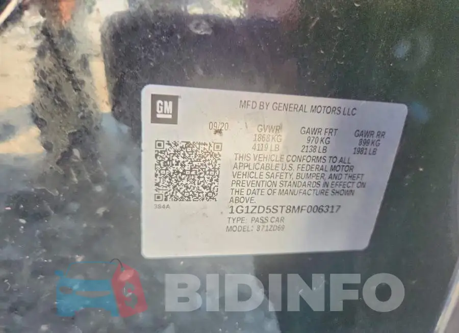 1G1ZD5ST8MF006317 Photo# 12