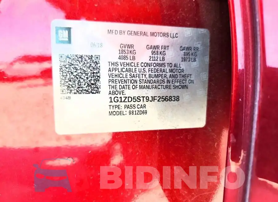 1G1ZD5ST9JF256838 Photo# 12