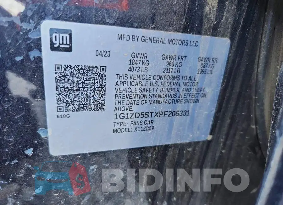 1G1ZD5STXPF206331 Photo# 12