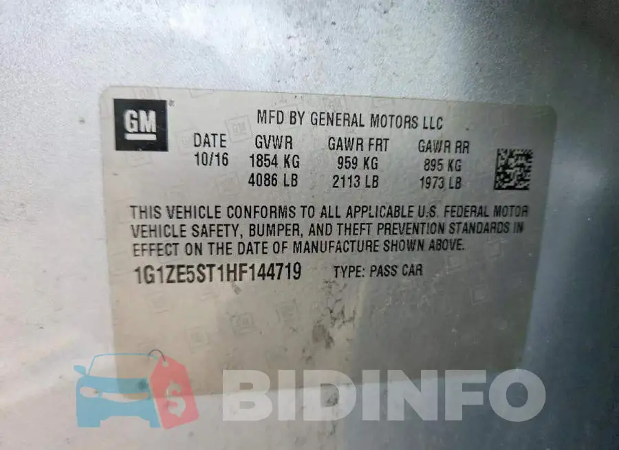 1G1ZE5ST1HF144719 Photo# 12