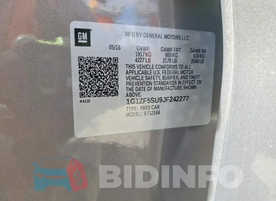 1G1ZF5SU9JF242277 Photo# 12