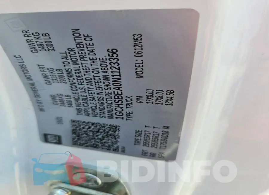 1GCHSBEA0N1123356 Photo# 12