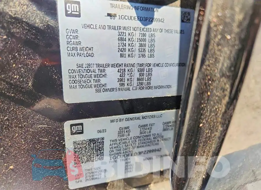 1GCUDEED3PZ299942 Photo# 12
