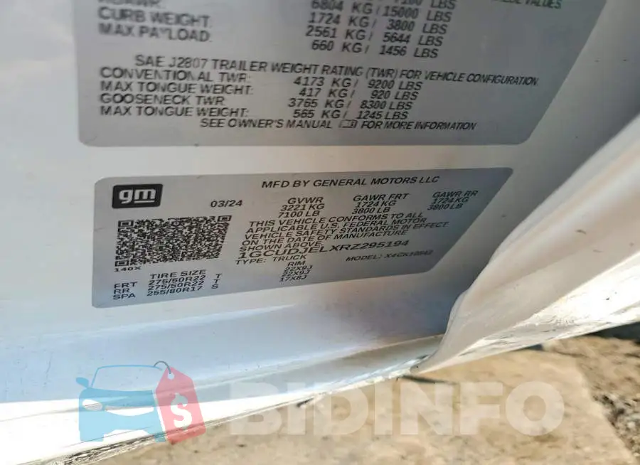 1GCUDJELXRZ295194 Photo# 12