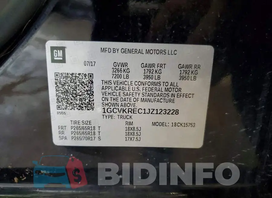 1GCVKREC1JZ123228 Photo# 12