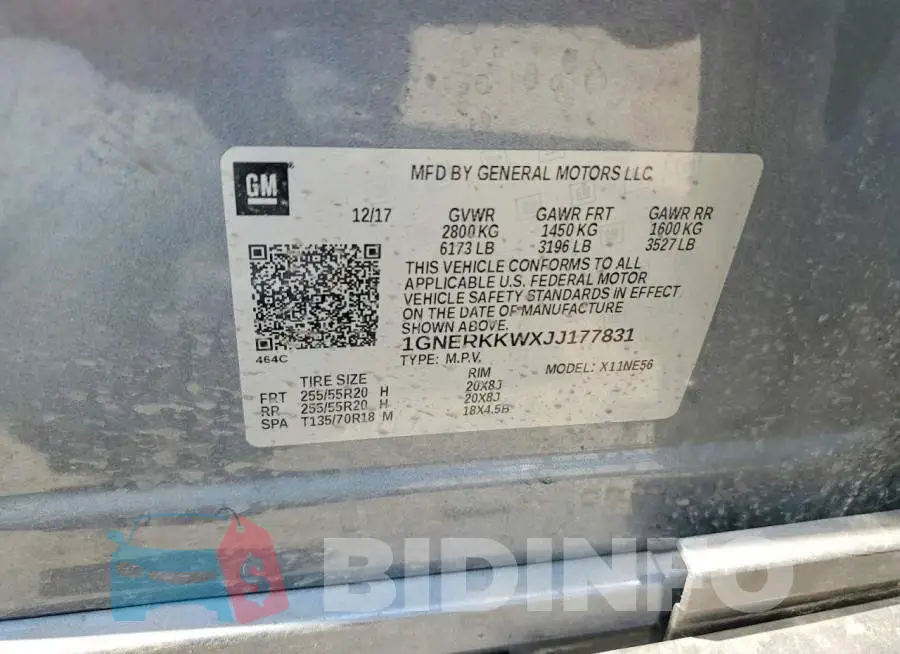 1GNERKKWXJJ177831 Photo# 13