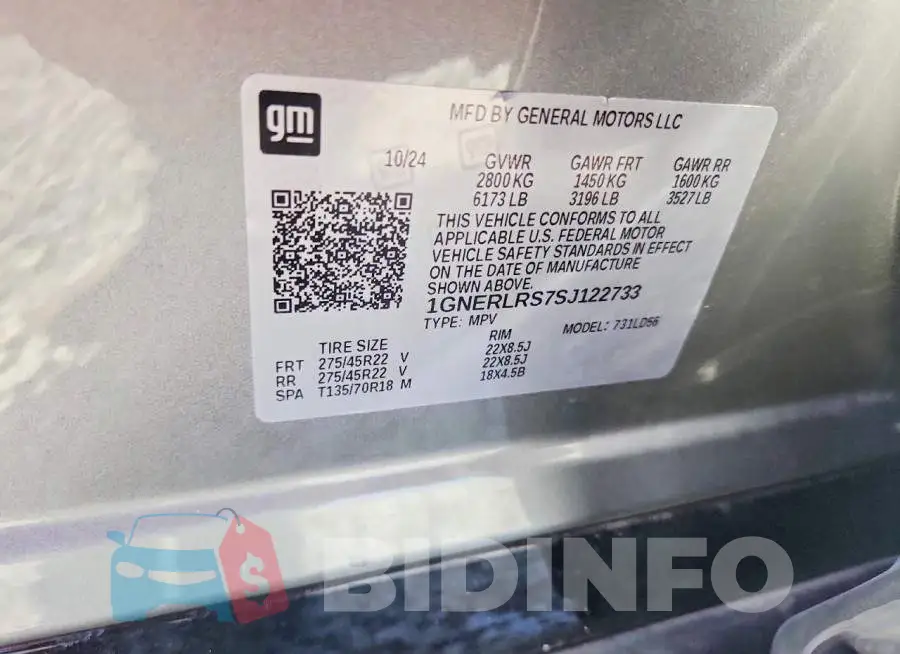 1GNERLRS7SJ122733 Photo# 13