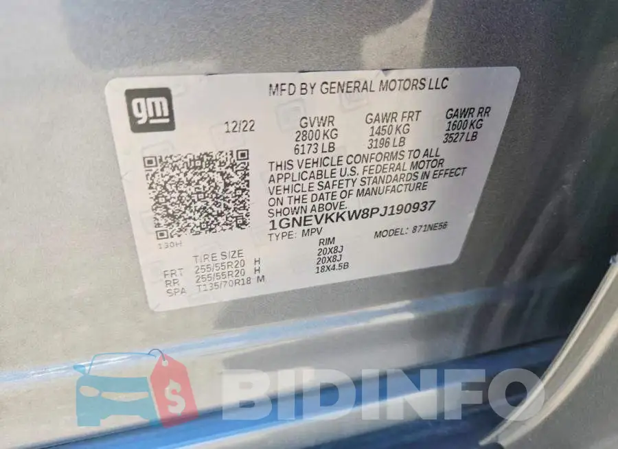 1GNEVKKW8PJ190937 Photo# 13