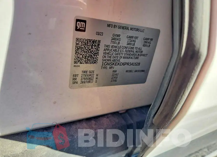 1GNSKEKD6PR341528 Photo# 13