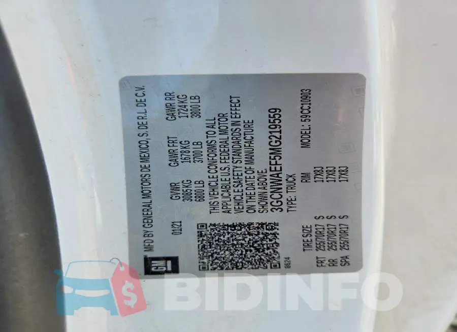 3GCNWAEF5MG219559 Photo# 12