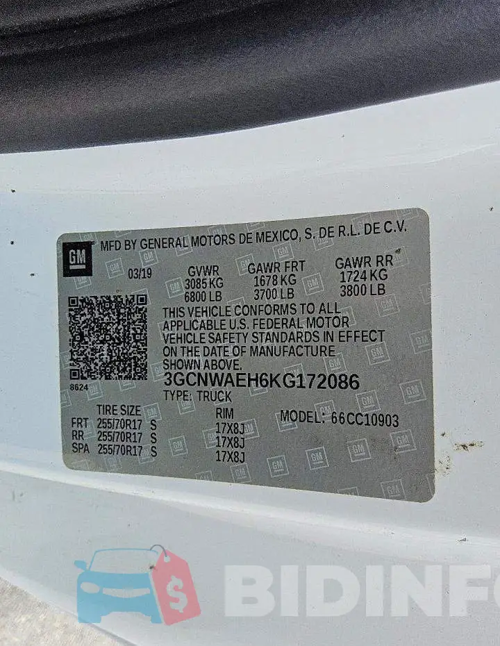 3GCNWAEH6KG172086 Photo# 12