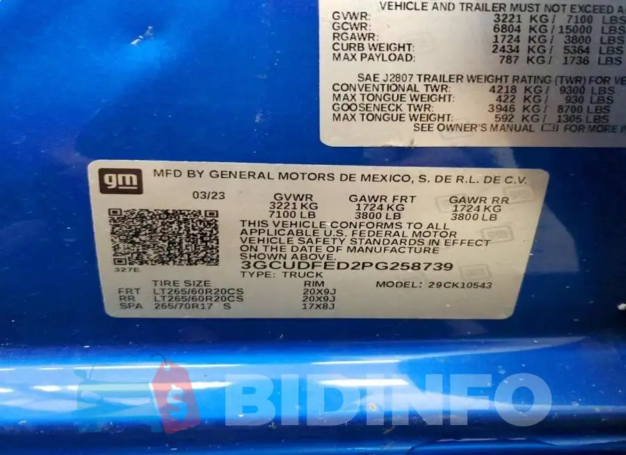 3GCUDFED2PG258739 Photo# 13