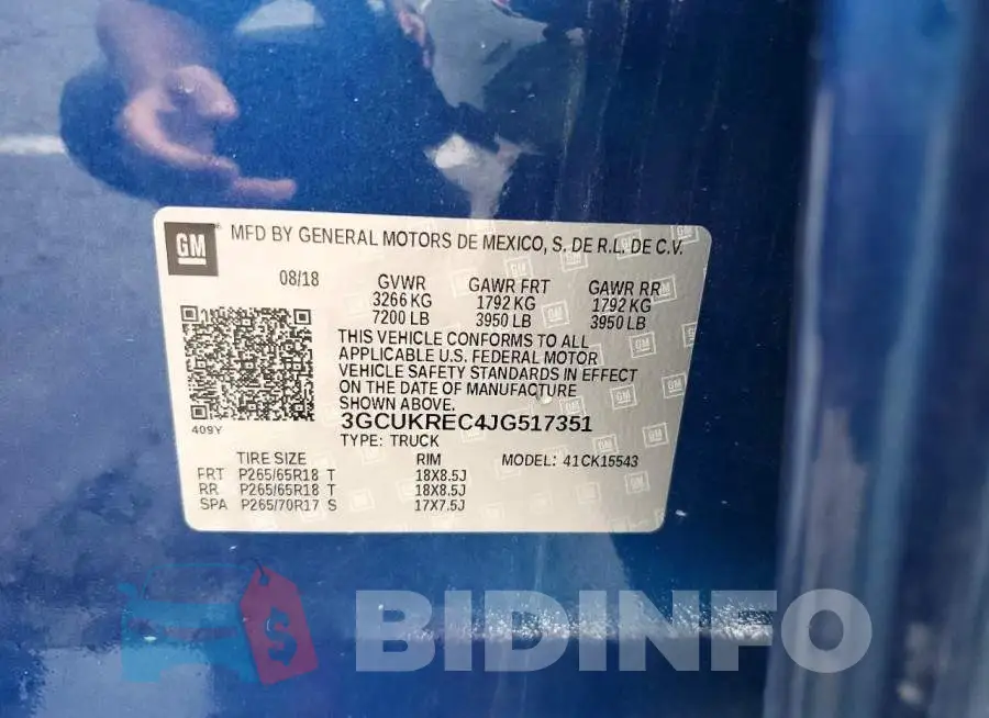 3GCUKREC4JG517351 Photo# 12