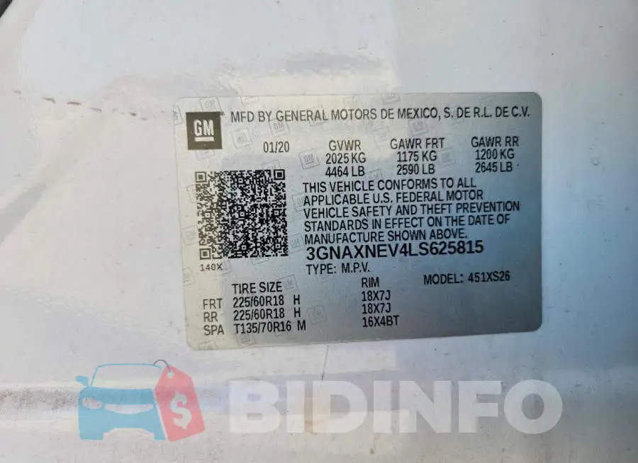 3GNAXNEV4LS625815 Photo# 14