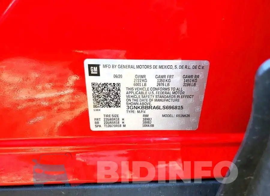 3GNKBBRA6LS696815 Photo# 13