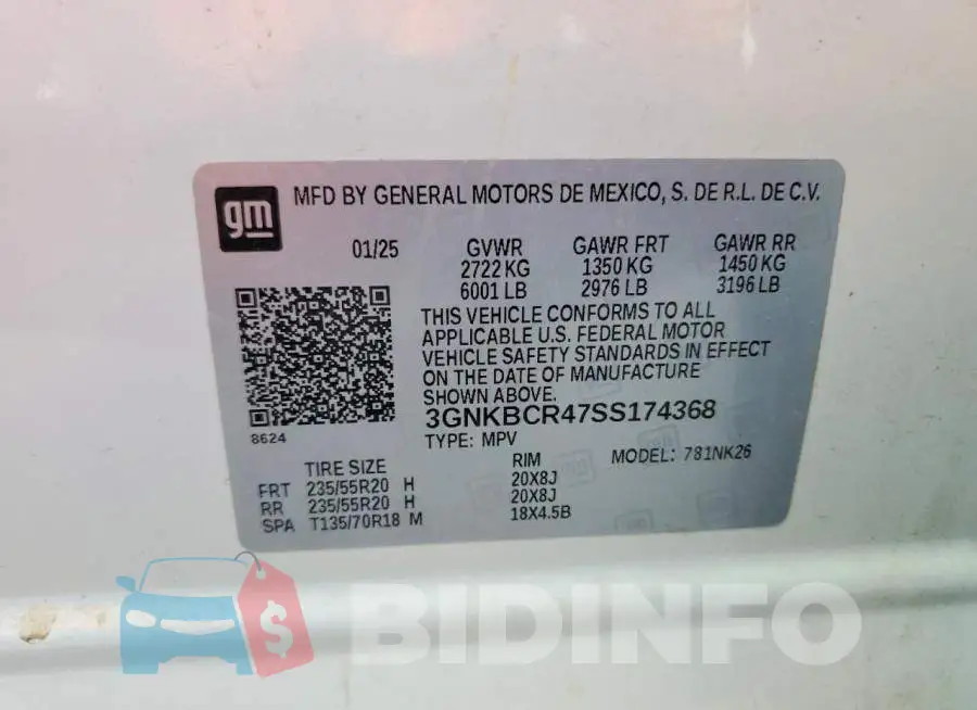 3GNKBCR47SS174368 Photo# 13