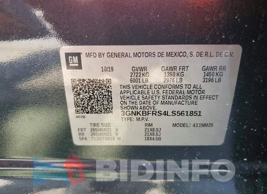 3GNKBFRS4LS561851 Photo# 13