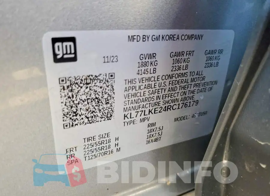 KL77LKE24RC176179 Photo# 13