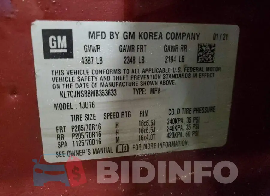 KL7CJNSB8MB353633 Photo# 13