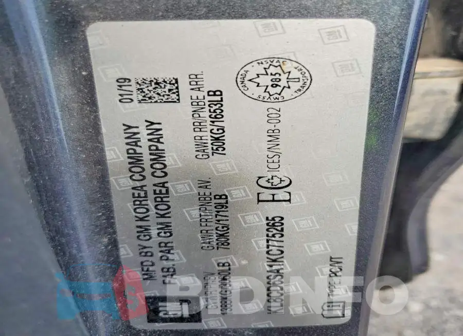 KL8CD6SA1KC775265 Photo# 13