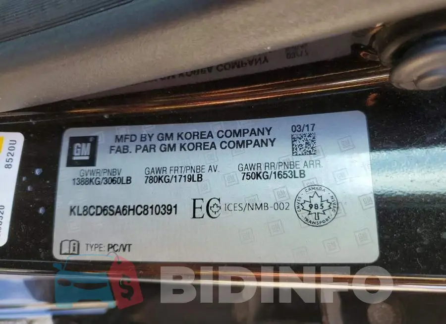 KL8CD6SA6HC810391 Photo# 13