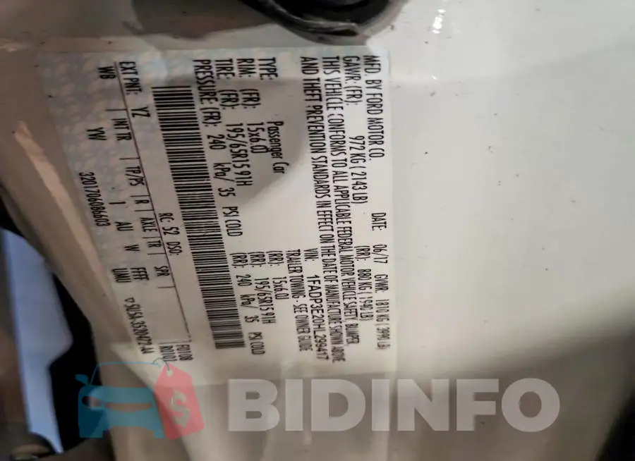 1FADP3E20HL299417 Photo# 12