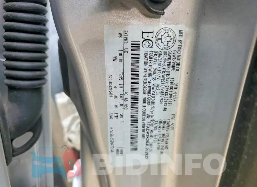 1FADP3K26JL262933 Photo# 12