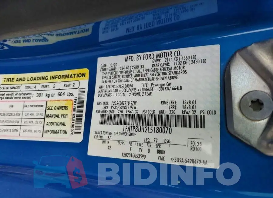 1FATP8UH2L5180070 Photo# 13