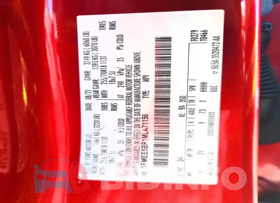 1FMEE5BP1MLA71156 Photo# 13