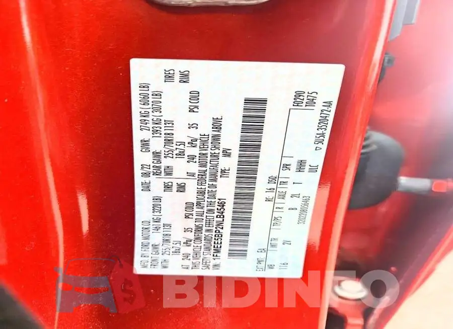 1FMEE5BP2NLB45461 Photo# 13