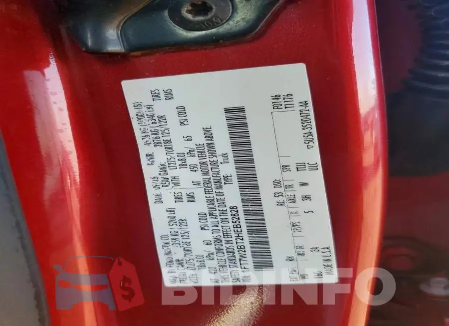 1FT7W2BT2HEB52828 Photo# 12
