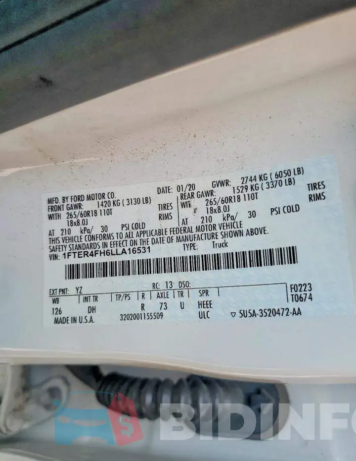 1FTER4FH6LLA16531 Photo# 12