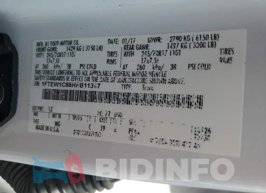 1FTEW1C88HFB11397 Photo# 12