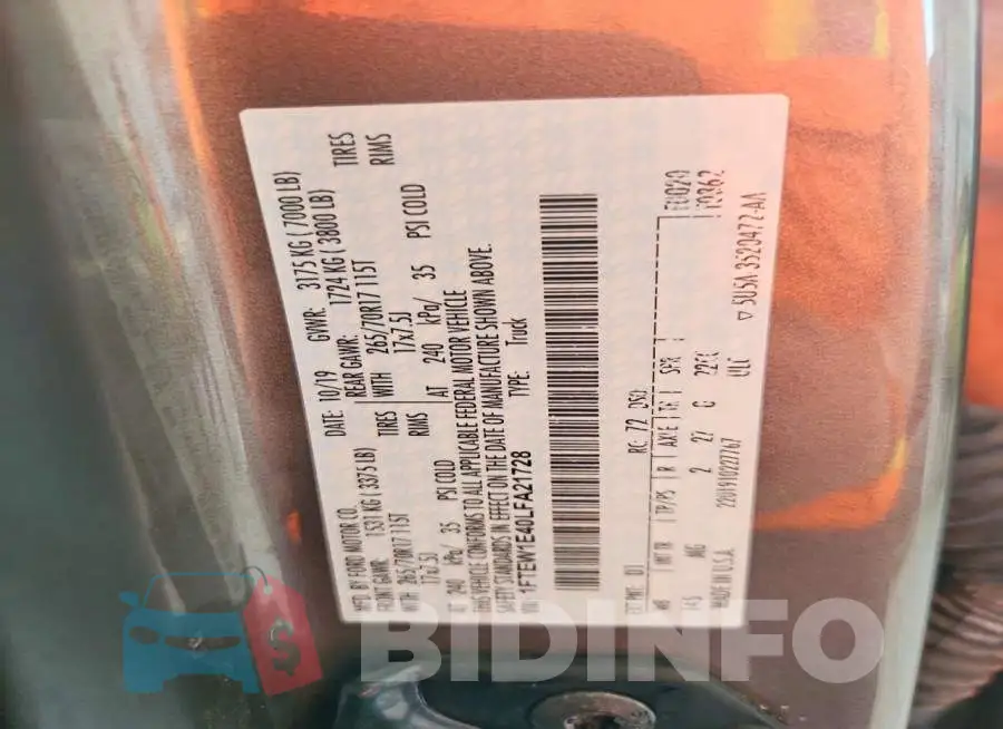 1FTEW1E40LFA21728 Photo# 12