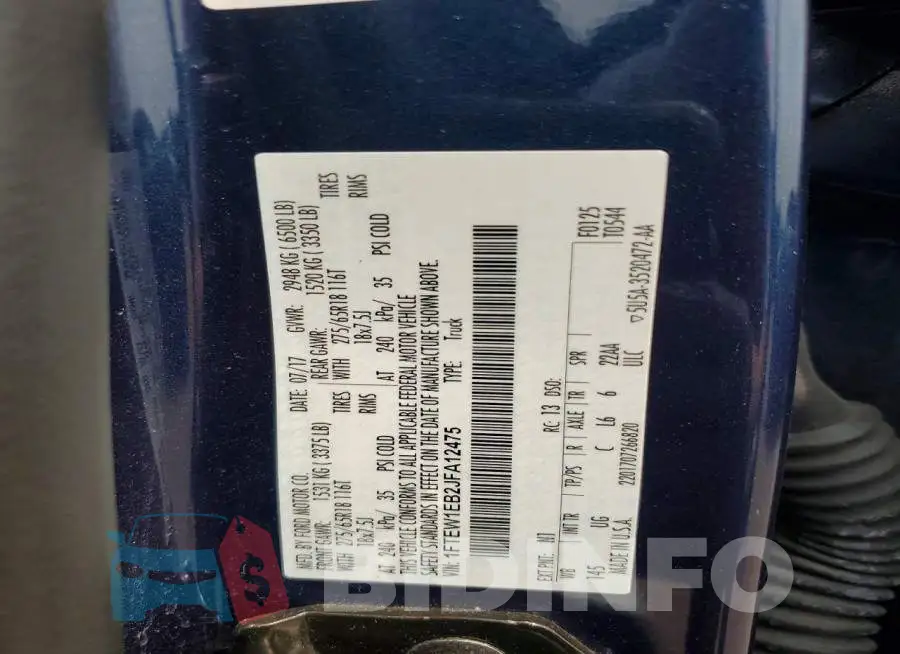 1FTEW1EB2JFA12475 Photo# 12