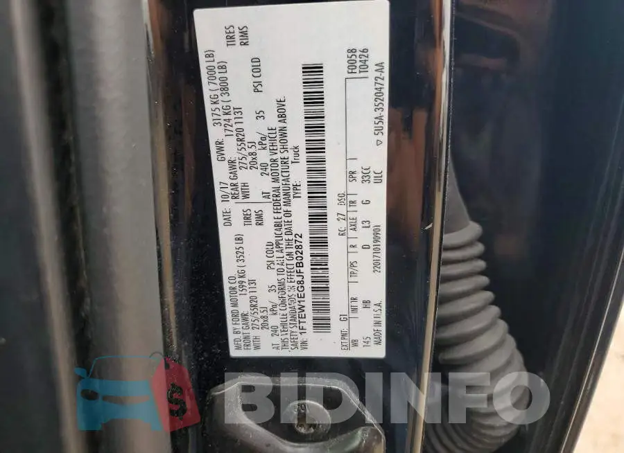 1FTEW1EG8JFB02872 Photo# 12