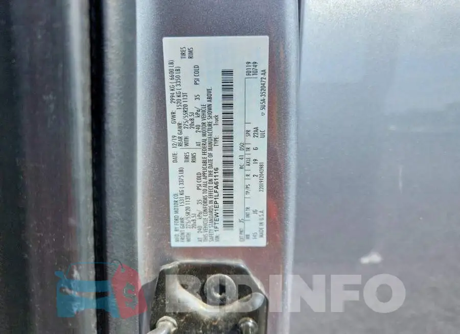 1FTEW1EP1LFA61116 Photo# 12
