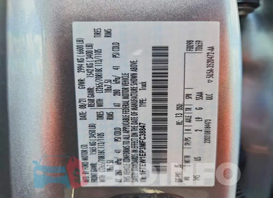 1FTEW1EP3MFC38847 Photo# 12