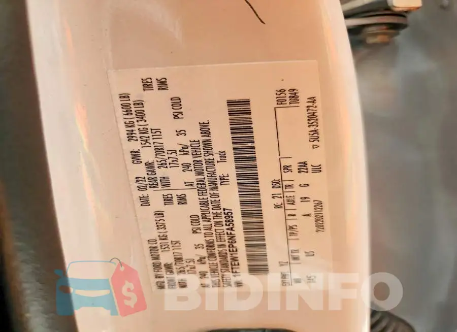 1FTEW1EP6NFA58957 Photo# 12