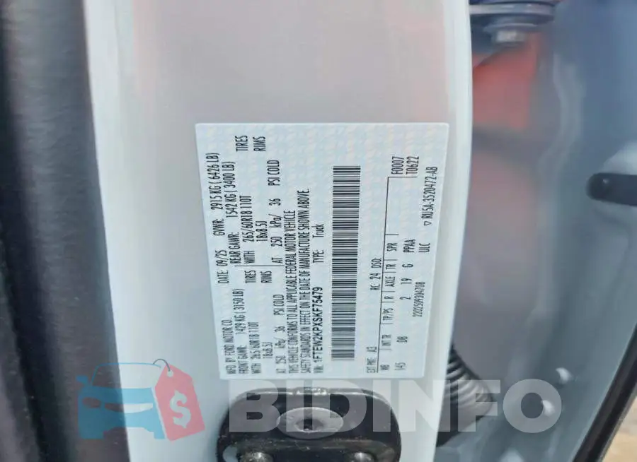 1FTEW2KPXSKF75479 Photo# 13