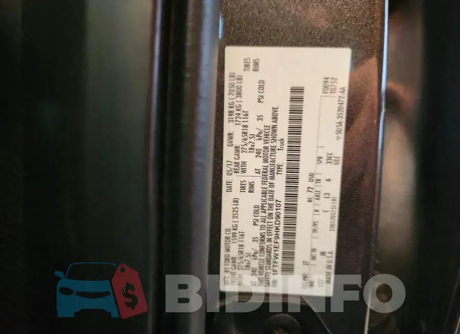 1FTFW1EF9HKD90107 Photo# 12