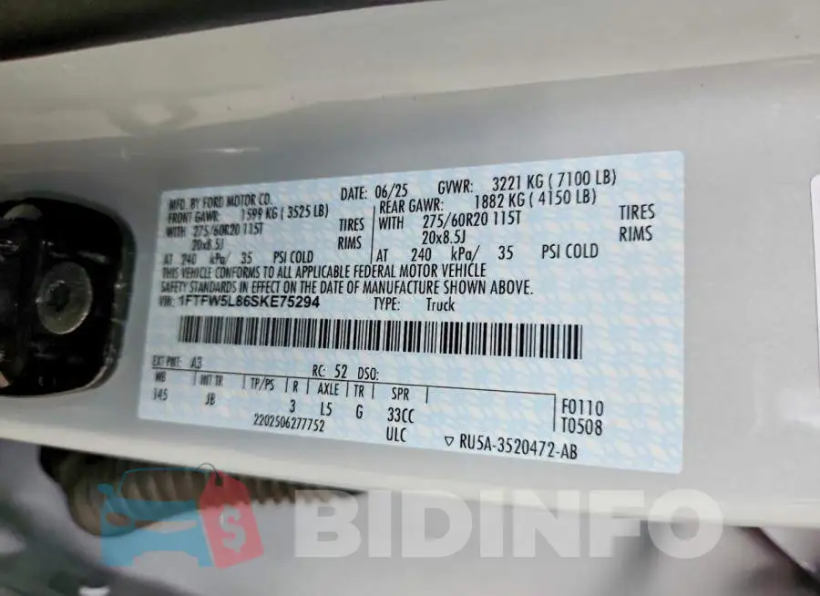 1FTFW5L86SKE75294 Photo# 12