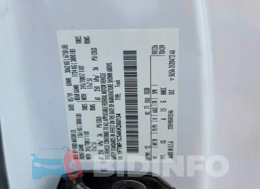 1FTMF1C54KKD60134 Photo# 12