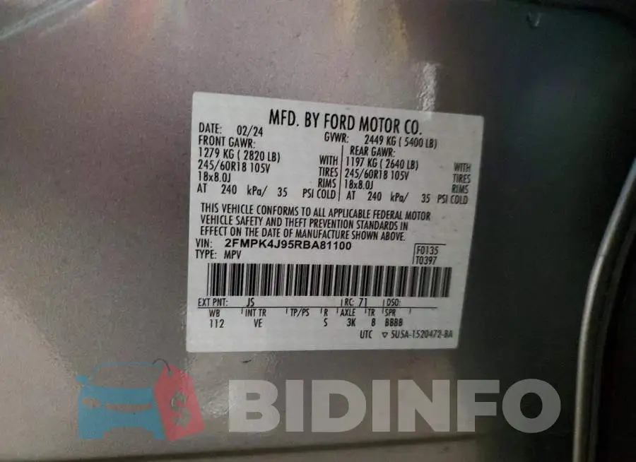 2FMPK4J95RBA81100 Photo# 13