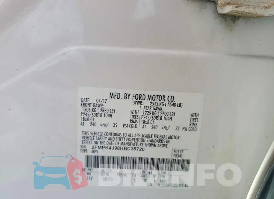 2FMPK4J98HBC35720 Photo# 13