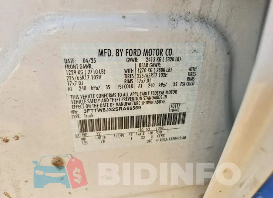 3FTTW8J32SRA66569 Photo# 13