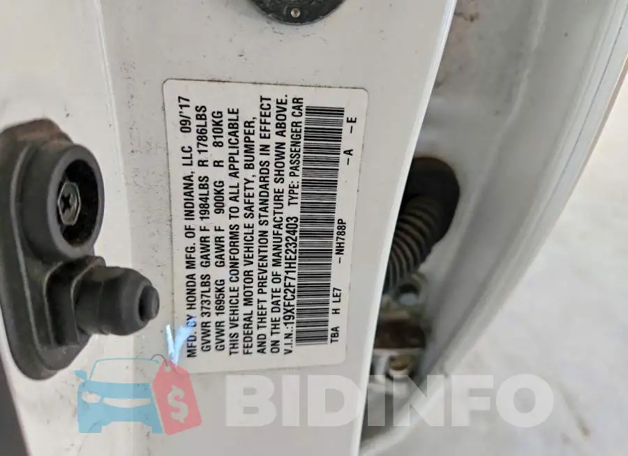 19XFC2F71HE232403 Photo# 12