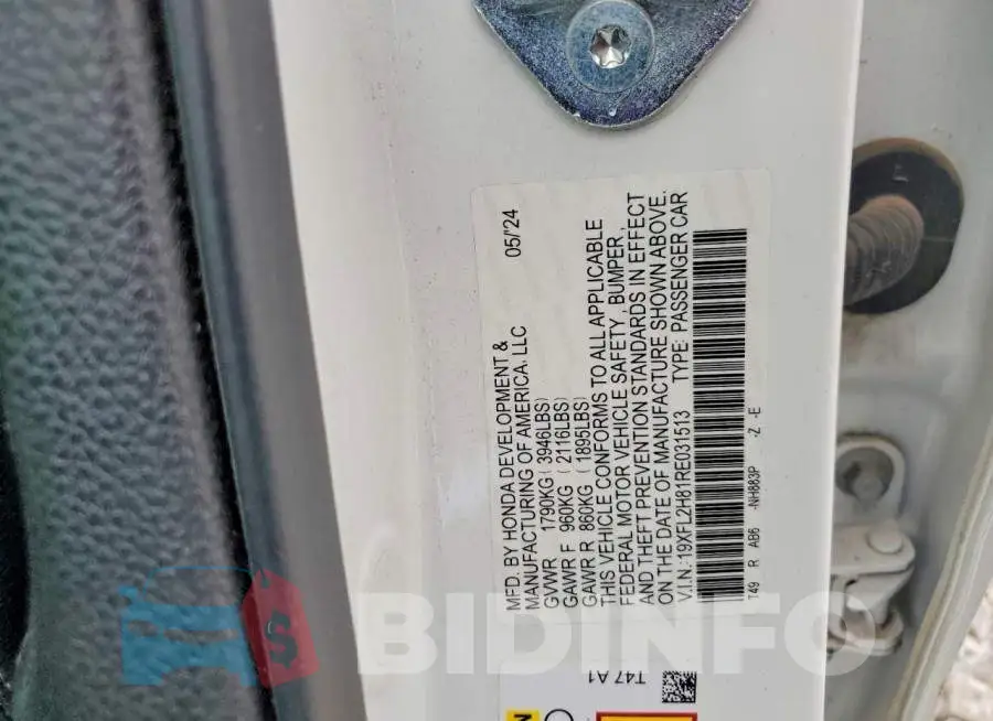 19XFL2H81RE031513 Photo# 12