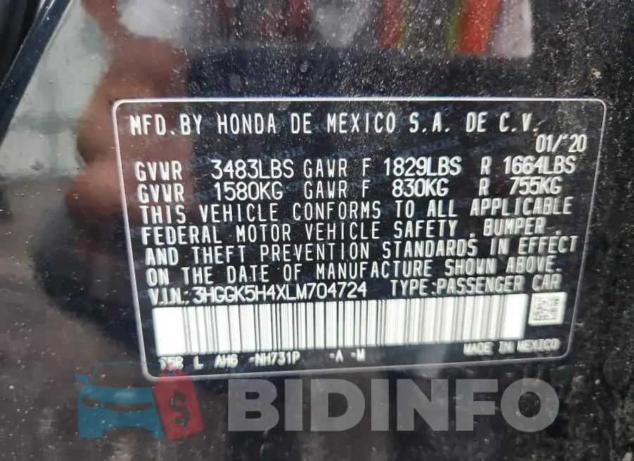 3HGGK5H4XLM704724 Photo# 12