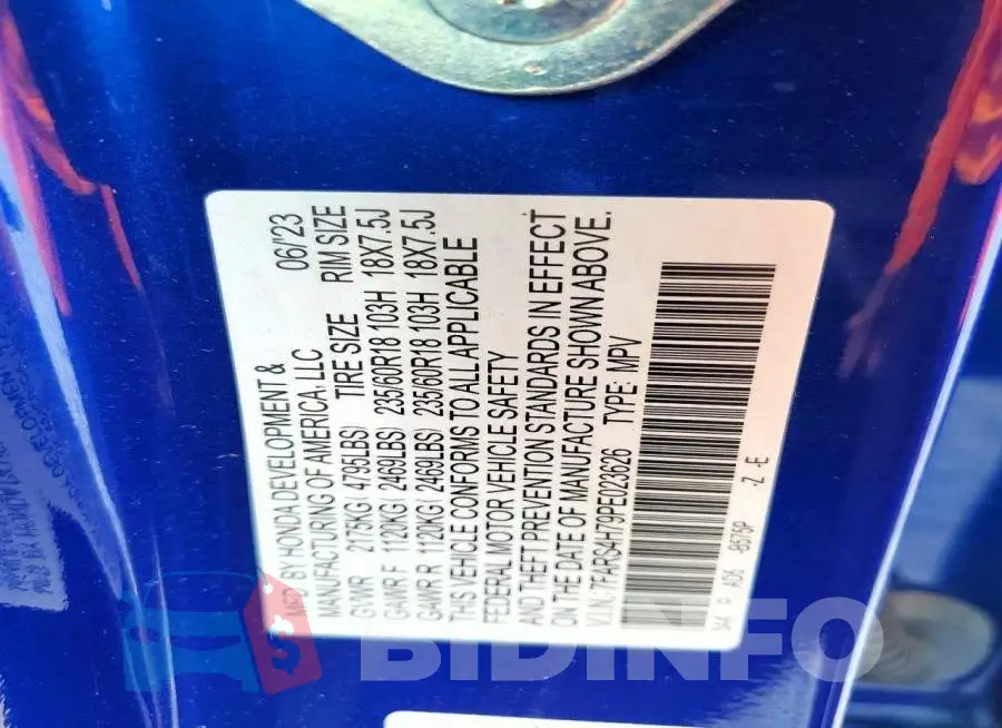 7FARS4H79PE023626 Photo# 13